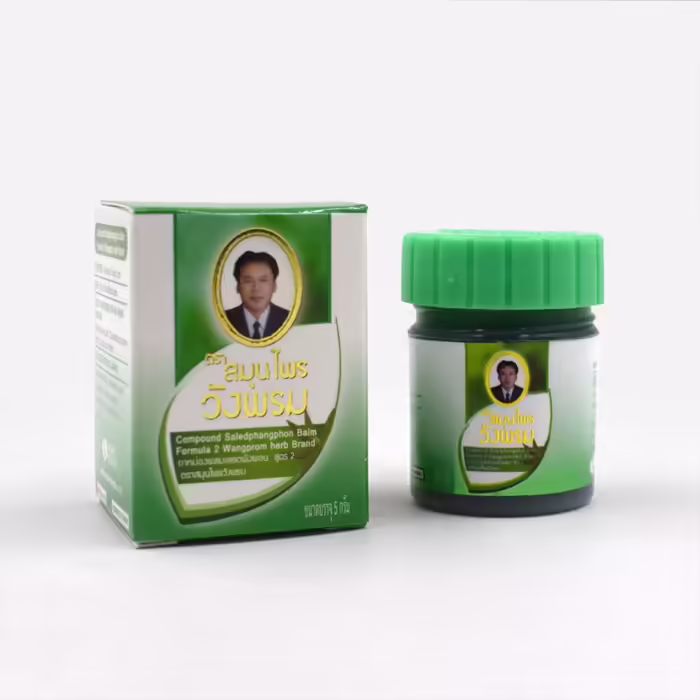 Wang Prom Herb Balzsamok - Wang Prom Thai Balm Balzsam - Zöld (Hűsítő) - 5g  A Wang Prom Thai zöld balzsam friss, mentolos illatával azonnali hűsítő meg 