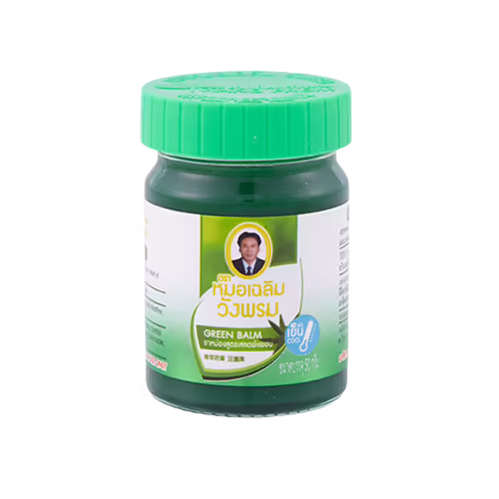 Wang Prom Herb Balzsamok - Wang Prom Thai Balm Balzsam - Zöld (Hűsítő) - 5g  A Wang Prom Thai zöld balzsam friss, mentolos illatával azonnali hűsítő meg 